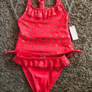 🌵 3/$15 Girl’s bright pink 2 piece unicorn swim suit (see description)